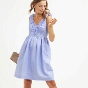 Banana‎ Republic Linen Blend Ruffle Dress - Size 4P